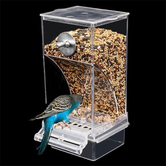 Acbmveen Transparent Bird Feeder, Automatic Parrot Feeder, Drinker, Seed Feeder, Cage for Small and Medium Parakeets Acbmveen Transparent Bird Feeder, Automatic Parrot Feeder, Drinker, Seed Feeder, Cage for Small and Medium Parakeets