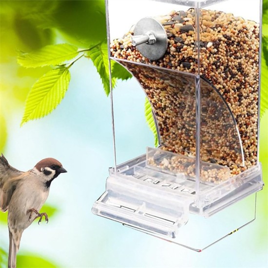 Acbmveen Transparent Bird Feeder, Automatic Parrot Feeder, Drinker, Seed Feeder, Cage for Small and Medium Parakeets Acbmveen Transparent Bird Feeder, Automatic Parrot Feeder, Drinker, Seed Feeder, Cage for Small and Medium Parakeets