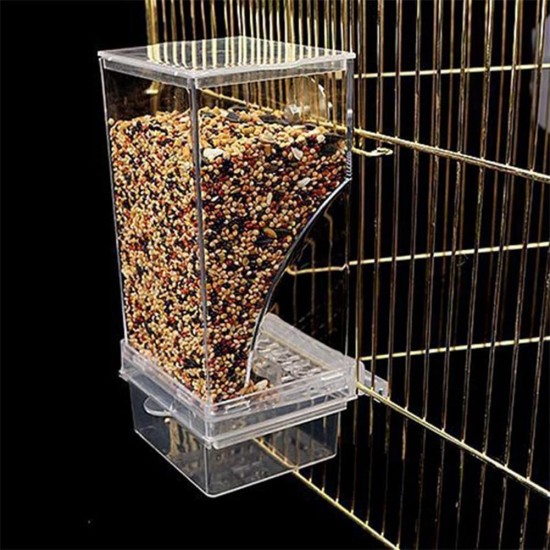 Acbmveen Transparent Bird Feeder, Automatic Parrot Feeder, Drinker, Seed Feeder, Cage for Small and Medium Parakeets Acbmveen Transparent Bird Feeder, Automatic Parrot Feeder, Drinker, Seed Feeder, Cage for Small and Medium Parakeets
