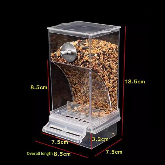 Acbmveen Transparent Bird Feeder, Automatic Parrot Feeder, Drinker, Seed Feeder, Cage for Small and Medium Parakeets Acbmveen Transparent Bird Feeder, Automatic Parrot Feeder, Drinker, Seed Feeder, Cage for Small and Medium Parakeets