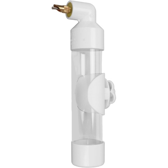 Automatic Drinking Device for Parrots, Bite Pen Spout, Acrylic Safe Bird Drinking Bottle with Large Capacity for Small Medium Parrots for Bird Cage Accessories (White)