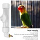 Automatic Drinking Device for Parrots, Bite Pen Spout, Acrylic Safe Bird Drinking Bottle with Large Capacity for Small Medium Parrots for Bird Cage Accessories (White)