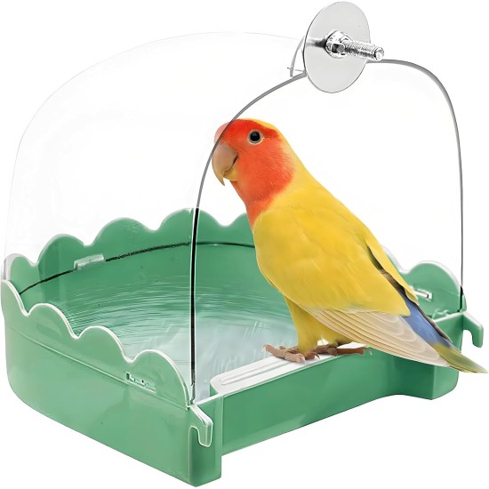 Ayicheyl Bird Bath for Cage, 3-in-1 Bird Bath, Drinking Bird, Bird Feeder House, Bird Bath Cage with Hook, Transparent for Budgies, Canaries, Chicks, Lovebirds Ayicheyl Bird Bath for Cage, 3-in-1 Bird Bath, Drinking Bird, Bird Feeder House, Bird Bath Cage with Hook, Transparent for Budgies, Canaries, Chicks, Lovebirds