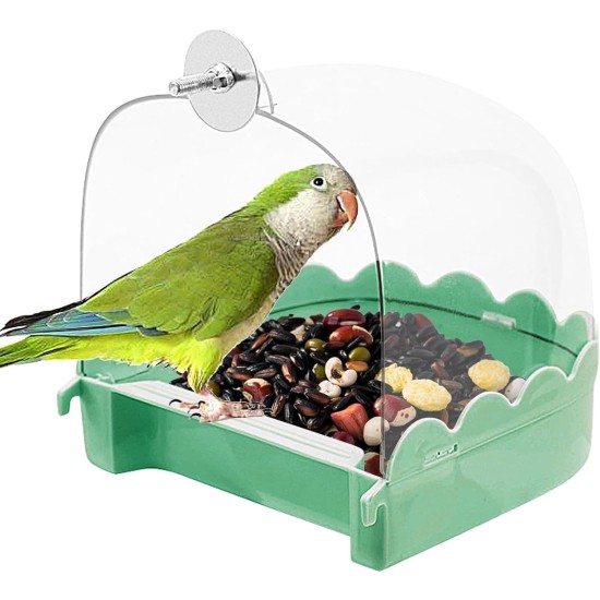 Ayicheyl Bird Bath for Cage, 3-in-1 Bird Bath, Drinking Bird, Bird Feeder House, Bird Bath Cage with Hook, Transparent for Budgies, Canaries, Chicks, Lovebirds Ayicheyl Bird Bath for Cage, 3-in-1 Bird Bath, Drinking Bird, Bird Feeder House, Bird Bath Cage with Hook, Transparent for Budgies, Canaries, Chicks, Lovebirds