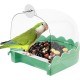 Ayicheyl Bird Bath for Cage, 3-in-1 Bird Bath, Drinking Bird, Bird Feeder House, Bird Bath Cage with Hook, Transparent for Budgies, Canaries, Chicks, Lovebirds Ayicheyl Bird Bath for Cage, 3-in-1 Bird Bath, Drinking Bird, Bird Feeder House, Bird Bath Cage with Hook, Transparent for Budgies, Canaries, Chicks, Lovebirds