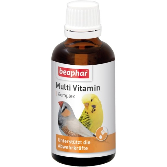 BEAPHAR - Multi Vitamin Komplex - Nahrungsergänzungsmittel Für Vögel - Für Alle Altersgruppen - Vitaminkomplex - Stärkt Die Widerstandsfähigkeit - 50 ml BEAPHAR - Multi Vitamin Komplex - Nahrungsergänzungsmittel Für Vögel - Für Alle Altersgruppen - Vitaminkomplex - Stärkt Die Widerstandsfähigkeit - 50 ml
