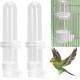 Bird Bath, Pack of 2 Automatic Bird Bath for Parrots, Budgies, Parakeets and Cockatiels, Bird Cage Bath with 120 ml Capacity (White) Bird Bath, Pack of 2 Automatic Bird Bath for Parrots, Budgies, Parakeets and Cockatiels, Bird Cage Bath with 120 ml Capacity (White)
