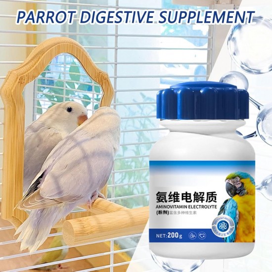 Dietary Support, Gut Health Powder, Digestive Supplement, 200 g Natural Formula, Boosts Wellness Growth, Supports Energy Internal Balance, for Birds Parrots Daily Nutrition and Development Dietary Support, Gut Health Powder, Digestive Supplement, 200 g Natural Formula, Boosts Wellness Growth, Supports Energy Internal Balance, for Birds Parrots Daily Nutrition and Development