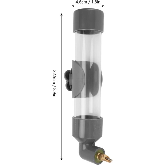 GLOGLOW Automatic Drinking Device for Parrots, Bite Pen Spout, Acrylic Safe Bird Drinking Bottle with Large Capacity for Small Medium Parrots for Bird Cage Accessories (Grey) GLOGLOW Automatic Drinking Device for Parrots, Bite Pen Spout, Acrylic Safe Bird Drinking Bottle with Large Capacity for Small Medium Parrots for Bird Cage Accessories (Grey)