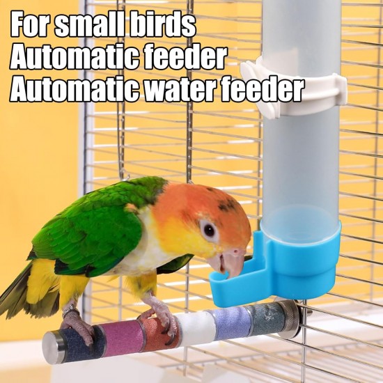 Pack of 2 Automatic Bird Baths for Parrots Budgies Parakeets Cockatiels Bird Cage Baths Hanging Water Bottle with 120 ml Capacity White (Blue) Pack of 2 Automatic Bird Baths for Parrots Budgies Parakeets Cockatiels Bird Cage Baths Hanging Water Bottle with 120 ml Capacity White (Blue)