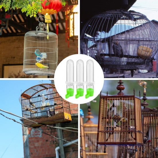 Pack of 3 Automatic Budgies Feeder for Bird Bath Cage, Bird Feeder Drinker for Cage, Bird Water Dispenser, Feeding Bowl, Bird Cage, Transparent Content 120 ml for Ornamental Birds, Parrots, Pigeons Pack of 3 Automatic Budgies Feeder for Bird Bath Cage, Bird Feeder Drinker for Cage, Bird Water Dispenser, Feeding Bowl, Bird Cage, Transparent Content 120 ml for Ornamental Birds, Parrots, Pigeons