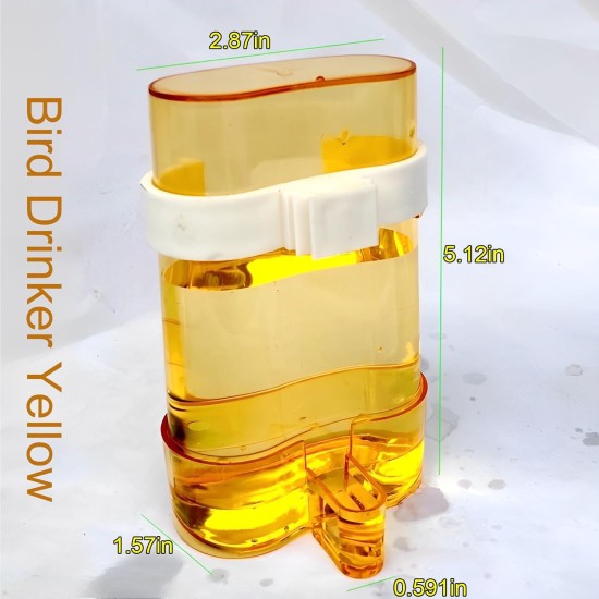 Pack of 4 Bird Water Dispensers, Liwein Automatic Birds Feeder, Water Dispenser, Plastic Birds Feeder, Birds Drinking Bottles, Feeding Bowl for Bird, Parrot, Pigeon, Bird Water Dispenser (Yellow) Pack of 4 Bird Water Dispensers, Liwein Automatic Birds Feeder, Water Dispenser, Plastic Birds Feeder, Birds Drinking Bottles, Feeding Bowl for Bird, Parrot, Pigeon, Bird Water Dispenser (Yellow)
