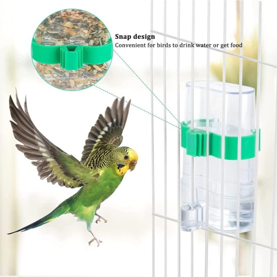 Pack of 4 Bird Water Dispensers, Liwein Automatic Birds Feeder, Water Dispenser, Plastic Birds Feeder, Birds Drinking Bottles, Feeding Bowl for Bird, Parrot, Pigeon, Bird Water Dispenser (Yellow) Pack of 4 Bird Water Dispensers, Liwein Automatic Birds Feeder, Water Dispenser, Plastic Birds Feeder, Birds Drinking Bottles, Feeding Bowl for Bird, Parrot, Pigeon, Bird Water Dispenser (Yellow)