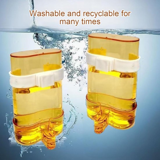 Pack of 4 Bird Water Dispensers, Liwein Automatic Birds Feeder, Water Dispenser, Plastic Birds Feeder, Birds Drinking Bottles, Feeding Bowl for Bird, Parrot, Pigeon, Bird Water Dispenser (Yellow) Pack of 4 Bird Water Dispensers, Liwein Automatic Birds Feeder, Water Dispenser, Plastic Birds Feeder, Birds Drinking Bottles, Feeding Bowl for Bird, Parrot, Pigeon, Bird Water Dispenser (Yellow)