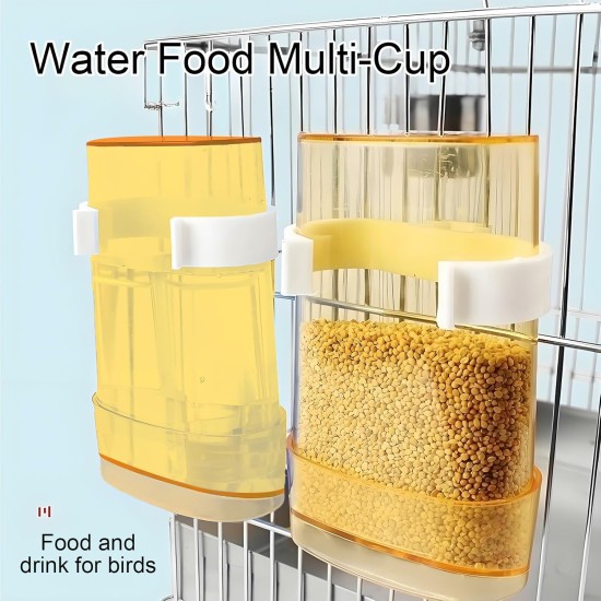 Pack of 4 Bird Water Dispensers, Liwein Automatic Birds Feeder, Water Dispenser, Plastic Birds Feeder, Birds Drinking Bottles, Feeding Bowl for Bird, Parrot, Pigeon, Bird Water Dispenser (Yellow) Pack of 4 Bird Water Dispensers, Liwein Automatic Birds Feeder, Water Dispenser, Plastic Birds Feeder, Birds Drinking Bottles, Feeding Bowl for Bird, Parrot, Pigeon, Bird Water Dispenser (Yellow)