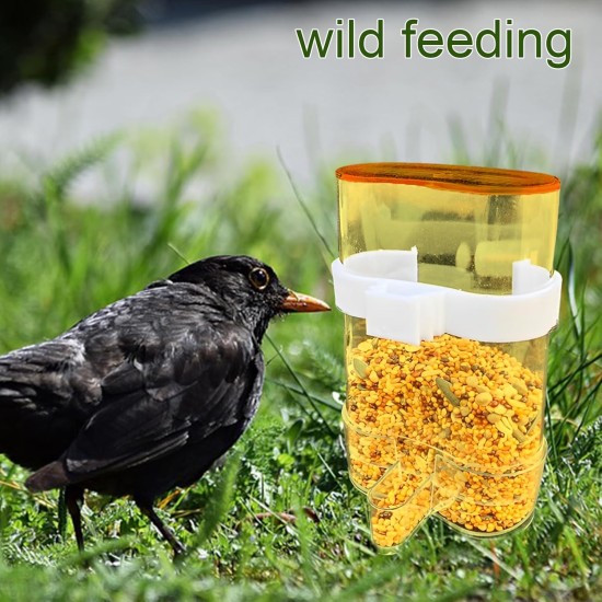 Pack of 4 Bird Water Dispensers, Liwein Automatic Birds Feeder, Water Dispenser, Plastic Birds Feeder, Birds Drinking Bottles, Feeding Bowl for Bird, Parrot, Pigeon, Bird Water Dispenser (Yellow) Pack of 4 Bird Water Dispensers, Liwein Automatic Birds Feeder, Water Dispenser, Plastic Birds Feeder, Birds Drinking Bottles, Feeding Bowl for Bird, Parrot, Pigeon, Bird Water Dispenser (Yellow)