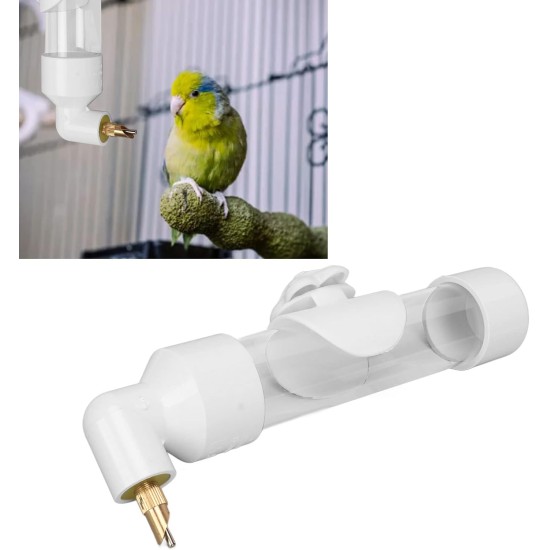 Qcwwy Bird Bath Automatic Parrot Drinker (White) Qcwwy Bird Bath Automatic Parrot Drinker (White)