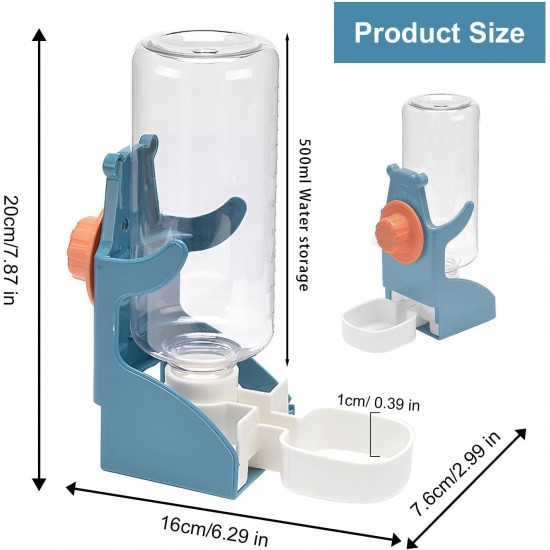 Rynvarl Automatic Bird Water Feeder Water Feeder 500ml for Budgies Parrot Canary Rodent Clean Leakproof Double Tank Rynvarl Automatic Bird Water Feeder Water Feeder 500ml for Budgies Parrot Canary Rodent Clean Leakproof Double Tank