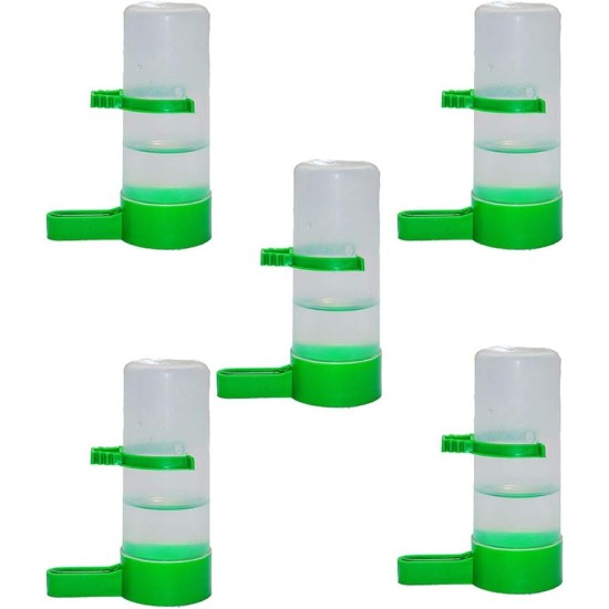 Yardwe Poultry Drinker Automatic Chicken Water Feeder Drinker Birds Feeder Drinker for Cage Size S Pack of 5