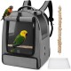 ALLSOPETS Bird Backpack, Lightweight and Breathable, Portable Parrot Carrier for Small Animals, with Stand, Adjustable Height and Viewing Window, Ideal for Travel (Anthracite Grey) ALLSOPETS Bird Backpack, Lightweight and Breathable, Portable Parrot Carrier for Small Animals, with Stand, Adjustable Height and Viewing Window, Ideal for Travel (Anthracite Grey)