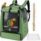 ALLSOPETS Bird Backpack, Lightweight and Breathable, Portable Parrot Carrier for Small Animals, with Stand, Adjustable Height and Viewing Window, Ideal for Travel (Anthracite Grey) ALLSOPETS Bird Backpack, Lightweight and Breathable, Portable Parrot Carrier for Small Animals, with Stand, Adjustable Height and Viewing Window, Ideal for Travel (Anthracite Grey)