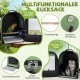 ALLSOPETS Bird Backpack, Lightweight and Breathable, Portable Parrot Carrier for Small Animals, with Stand, Adjustable Height and Viewing Window, Ideal for Travel (Anthracite Grey) ALLSOPETS Bird Backpack, Lightweight and Breathable, Portable Parrot Carrier for Small Animals, with Stand, Adjustable Height and Viewing Window, Ideal for Travel (Anthracite Grey)