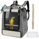 ALLSOPETS Bird Backpack, Lightweight and Breathable, Portable Parrot Carrier for Small Animals, with Stand, Adjustable Height and Viewing Window, Ideal for Travel (Anthracite Grey) ALLSOPETS Bird Backpack, Lightweight and Breathable, Portable Parrot Carrier for Small Animals, with Stand, Adjustable Height and Viewing Window, Ideal for Travel (Anthracite Grey)