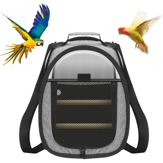 Akinerri Bird Travel Bag Small Bird Travel Bag Transparent Breathable Travel Cage Bird Cage Parrot Transport Box Includes Perch and Bottom Tray Akinerri Bird Travel Bag Small Bird Travel Bag Transparent Breathable Travel Cage Bird Cage Parrot Transport Box Includes Perch and Bottom Tray