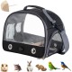 Backpack for Birds with Wooden Stick, Bird Carry Bag with Standing Bar and Stainless Steel Tray, Lightweight Backpack for Parrot, with Stainless Steel Tray and Standing Pole, for Parrots, Parakeets, 1 Backpack for Birds with Wooden Stick, Bird Carry Bag with Standing Bar and Stainless Steel Tray, Lightweight Backpack for Parrot, with Stainless Steel Tray and Standing Pole, for Parrots, Parakeets, 1