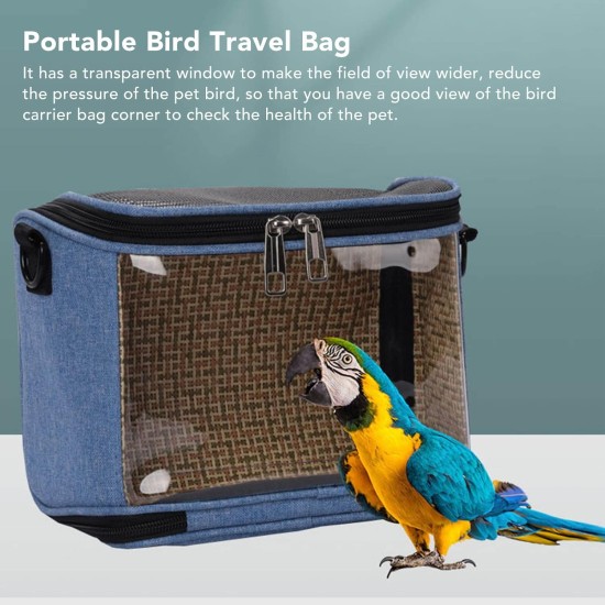 Bird Carrier Bag Bird Cage with Shoulder Strap, Lightweight for Parrots, Portable Bird Travel Bag, Transparent, Breathable Travel Cage (Grey) Bird Carrier Bag Bird Cage with Shoulder Strap, Lightweight for Parrots, Portable Bird Travel Bag, Transparent, Breathable Travel Cage (Grey)