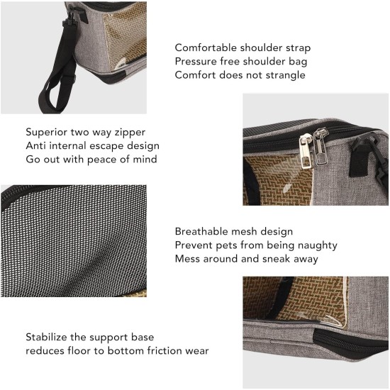 Bird Carrier Bag Bird Cage with Shoulder Strap, Lightweight for Parrots, Portable Bird Travel Bag, Transparent, Breathable Travel Cage (Grey) Bird Carrier Bag Bird Cage with Shoulder Strap, Lightweight for Parrots, Portable Bird Travel Bag, Transparent, Breathable Travel Cage (Grey)