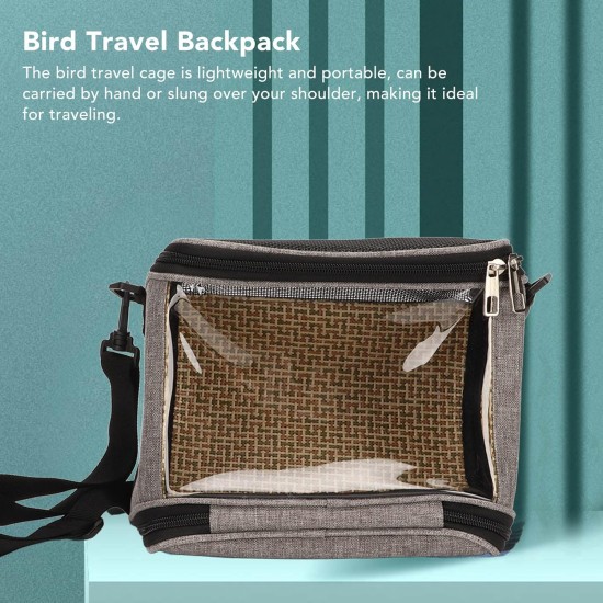 Bird Carrier Bag Bird Cage with Shoulder Strap, Lightweight for Parrots, Portable Bird Travel Bag, Transparent, Breathable Travel Cage (Grey) Bird Carrier Bag Bird Cage with Shoulder Strap, Lightweight for Parrots, Portable Bird Travel Bag, Transparent, Breathable Travel Cage (Grey)
