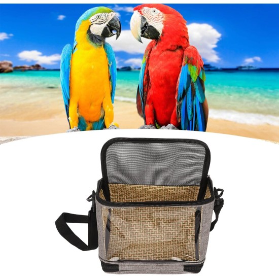 Bird Carrier Bag Bird Cage with Shoulder Strap, Lightweight for Parrots, Portable Bird Travel Bag, Transparent, Breathable Travel Cage (Grey) Bird Carrier Bag Bird Cage with Shoulder Strap, Lightweight for Parrots, Portable Bird Travel Bag, Transparent, Breathable Travel Cage (Grey)
