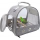 Bird Carrier Bag with Stand Pole and Stainless Steel Tray, Breathable Foldable Small Bird Travel Bag for Parrots, Parakeets, Small Animals for Travel, Hiking, Camping (Grey) Bird Carrier Bag with Stand Pole and Stainless Steel Tray, Breathable Foldable Small Bird Travel Bag for Parrots, Parakeets, Small Animals for Travel, Hiking, Camping (Grey)