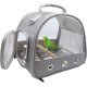 Bird Carrier Bag with Stand Pole and Stainless Steel Tray, Breathable Foldable Small Bird Travel Bag for Parrots, Parakeets, Small Animals for Travel, Hiking, Camping (Grey) Bird Carrier Bag with Stand Pole and Stainless Steel Tray, Breathable Foldable Small Bird Travel Bag for Parrots, Parakeets, Small Animals for Travel, Hiking, Camping (Grey)