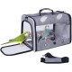 Bird Carrier for Travel, Transparent Bird Box with Metal Tray and Standing Pole for Parakeets, Parrots, Budgies, Cockatiels (Grey) Bird Carrier for Travel, Transparent Bird Box with Metal Tray and Standing Pole for Parakeets, Parrots, Budgies, Cockatiels (Grey)