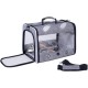 Bird Carrier for Travel, Transparent Bird Box with Metal Tray and Standing Pole for Parakeets, Parrots, Budgies, Cockatiels (Grey) Bird Carrier for Travel, Transparent Bird Box with Metal Tray and Standing Pole for Parakeets, Parrots, Budgies, Cockatiels (Grey)