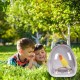Bird Carrier for Travel, Transparent Bird Box with Metal Tray and Standing Pole for Parakeets, Parrots, Budgies, Cockatiels (Grey) Bird Carrier for Travel, Transparent Bird Box with Metal Tray and Standing Pole for Parakeets, Parrots, Budgies, Cockatiels (Grey)