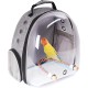 Bird Carrier for Travel, Transparent Bird Box with Metal Tray and Standing Pole for Parakeets, Parrots, Budgies, Cockatiels (Grey) Bird Carrier for Travel, Transparent Bird Box with Metal Tray and Standing Pole for Parakeets, Parrots, Budgies, Cockatiels (Grey)