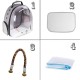 Bird Carrier for Travel, Transparent Bird Box with Metal Tray and Standing Pole for Parakeets, Parrots, Budgies, Cockatiels (Grey) Bird Carrier for Travel, Transparent Bird Box with Metal Tray and Standing Pole for Parakeets, Parrots, Budgies, Cockatiels (Grey)