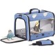 Bird Carrier for Travel, Transparent Bird Box with Metal Tray and Standing Pole for Parakeets, Parrots, Budgies, Cockatiels (Grey) Bird Carrier for Travel, Transparent Bird Box with Metal Tray and Standing Pole for Parakeets, Parrots, Budgies, Cockatiels (Grey)