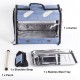 Bird Carrier for Travel, Transparent Bird Box with Metal Tray and Standing Pole for Parakeets, Parrots, Budgies, Cockatiels (Grey) Bird Carrier for Travel, Transparent Bird Box with Metal Tray and Standing Pole for Parakeets, Parrots, Budgies, Cockatiels (Grey)