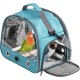 Bird Carry Bag with Standing Bar and Stainless Steel Tray, Portable Bird Cage, Pet Travel Bag for Parrots, Backpack for Birds with Wooden Stick, Small Pet Carry Bag, Bird Transport Box (Blue) Bird Carry Bag with Standing Bar and Stainless Steel Tray, Portable Bird Cage, Pet Travel Bag for Parrots, Backpack for Birds with Wooden Stick, Small Pet Carry Bag, Bird Transport Box (Blue)