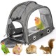 Bird Carry Bag with Standing Bar and Stainless Steel Tray, Portable Bird Cage, Pet Travel Bag for Parrots, Backpack for Birds with Wooden Stick, Small Pet Carry Bag, Bird Transport Box (Blue) Bird Carry Bag with Standing Bar and Stainless Steel Tray, Portable Bird Cage, Pet Travel Bag for Parrots, Backpack for Birds with Wooden Stick, Small Pet Carry Bag, Bird Transport Box (Blue)