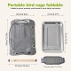 Bird Carry Bag with Standing Bar and Stainless Steel Tray, Portable Bird Cage, Pet Travel Bag for Parrots, Backpack for Birds with Wooden Stick, Small Pet Carry Bag, Bird Transport Box (Blue) Bird Carry Bag with Standing Bar and Stainless Steel Tray, Portable Bird Cage, Pet Travel Bag for Parrots, Backpack for Birds with Wooden Stick, Small Pet Carry Bag, Bird Transport Box (Blue)