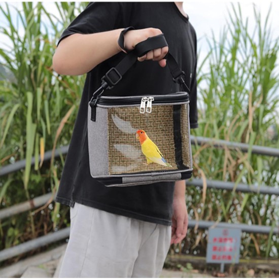 CiCixixi Transport Container for Birds, Bird Cage Budgie, Bird Transport Box, Portable Bird Carrier Travel Bag, Transparent Breathable Travel Cage for Pets, Grey CiCixixi Transport Container for Birds, Bird Cage Budgie, Bird Transport Box, Portable Bird Carrier Travel Bag, Transparent Breathable Travel Cage for Pets, Grey