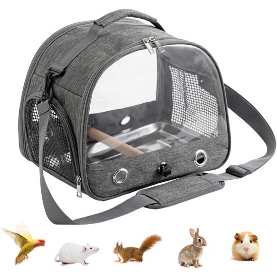 Esforzarse Grey Bird Travel Carrier with Stand and Stainless Steel Tray, Transparent Breathable Travel Cage Portable for Small Birds Parrots Parakeets Cockatiels Cockatiels Cockatiels for Esforzarse Grey Bird Travel Carrier with Stand and Stainless Steel Tray, Transparent Breathable Travel Cage Portable for Small Birds Parrots Parakeets Cockatiels Cockatiels Cockatiels for