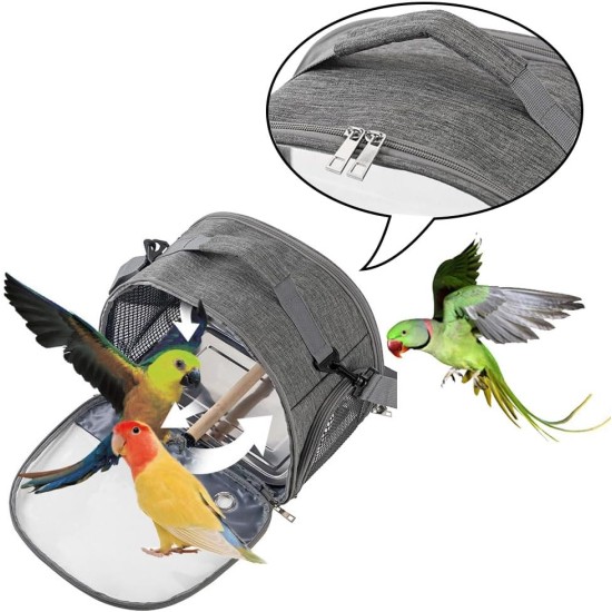 Esforzarse Grey Bird Travel Carrier with Stand and Stainless Steel Tray, Transparent Breathable Travel Cage Portable for Small Birds Parrots Parakeets Cockatiels Cockatiels Cockatiels for Esforzarse Grey Bird Travel Carrier with Stand and Stainless Steel Tray, Transparent Breathable Travel Cage Portable for Small Birds Parrots Parakeets Cockatiels Cockatiels Cockatiels for