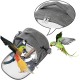 Esforzarse Grey Bird Travel Carrier with Stand and Stainless Steel Tray, Transparent Breathable Travel Cage Portable for Small Birds Parrots Parakeets Cockatiels Cockatiels Cockatiels for Esforzarse Grey Bird Travel Carrier with Stand and Stainless Steel Tray, Transparent Breathable Travel Cage Portable for Small Birds Parrots Parakeets Cockatiels Cockatiels Cockatiels for
