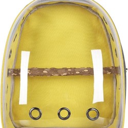 HEEPDD Pet Parrot Carrier Bird Travel Backpack, Space Capsule Transparent Bag Breathable Parro Portable Breathable Bag Pet Bird Lightweight Travel Cage with Stand Bar (Yellow) HEEPDD Pet Parrot Carrier Bird Travel Backpack, Space Capsule Transparent Bag Breathable Parro Portable Breathable Bag Pet Bird Lightweight Travel Cage with Stand Bar (Yellow)